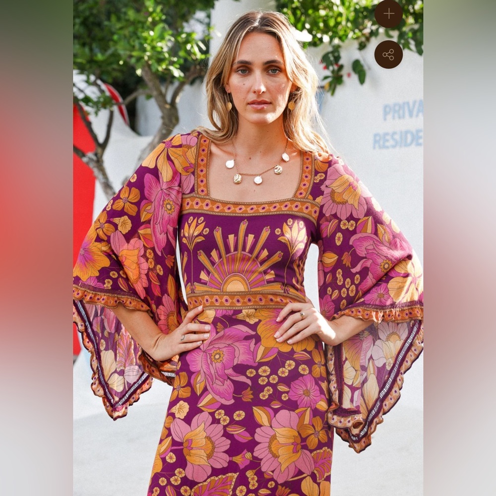 Nine Lives Bazaar Sundance Midi Dress in Royale - Picture 2 of 11
